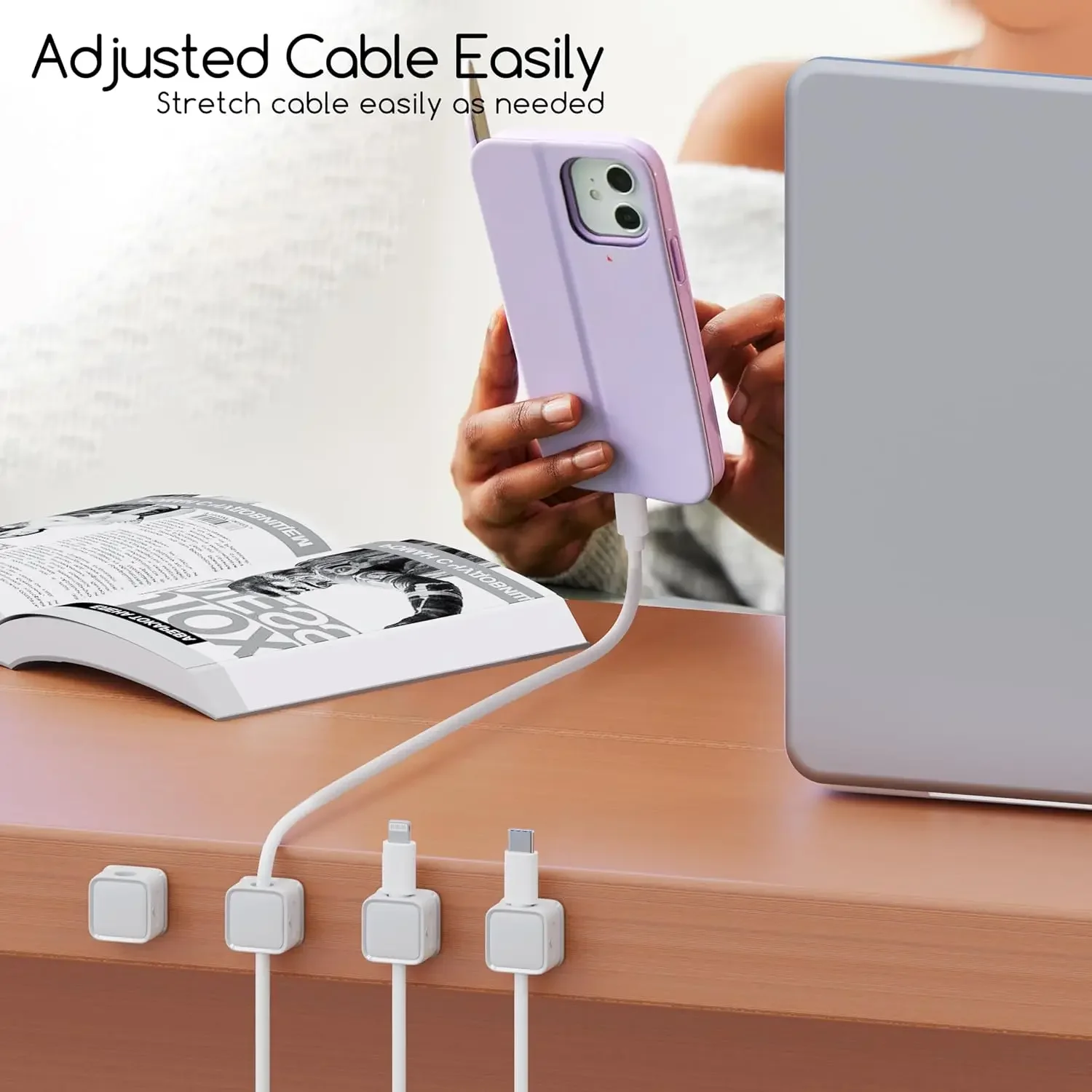 Mini Cable Organizer Holder Ma - đánh giá và giá Desk Cable Clip