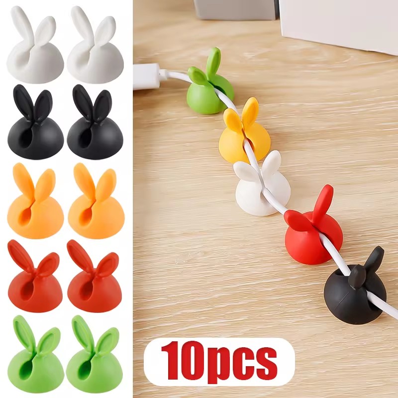 Cute Rabbit Ear Cable Manager  - đánh giá và giá Desk Cable Clip
