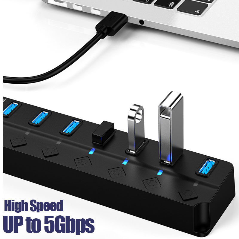 USB Hub USB 3.0 Power Adapter  - đánh giá và giá Usb Hub 7 Port