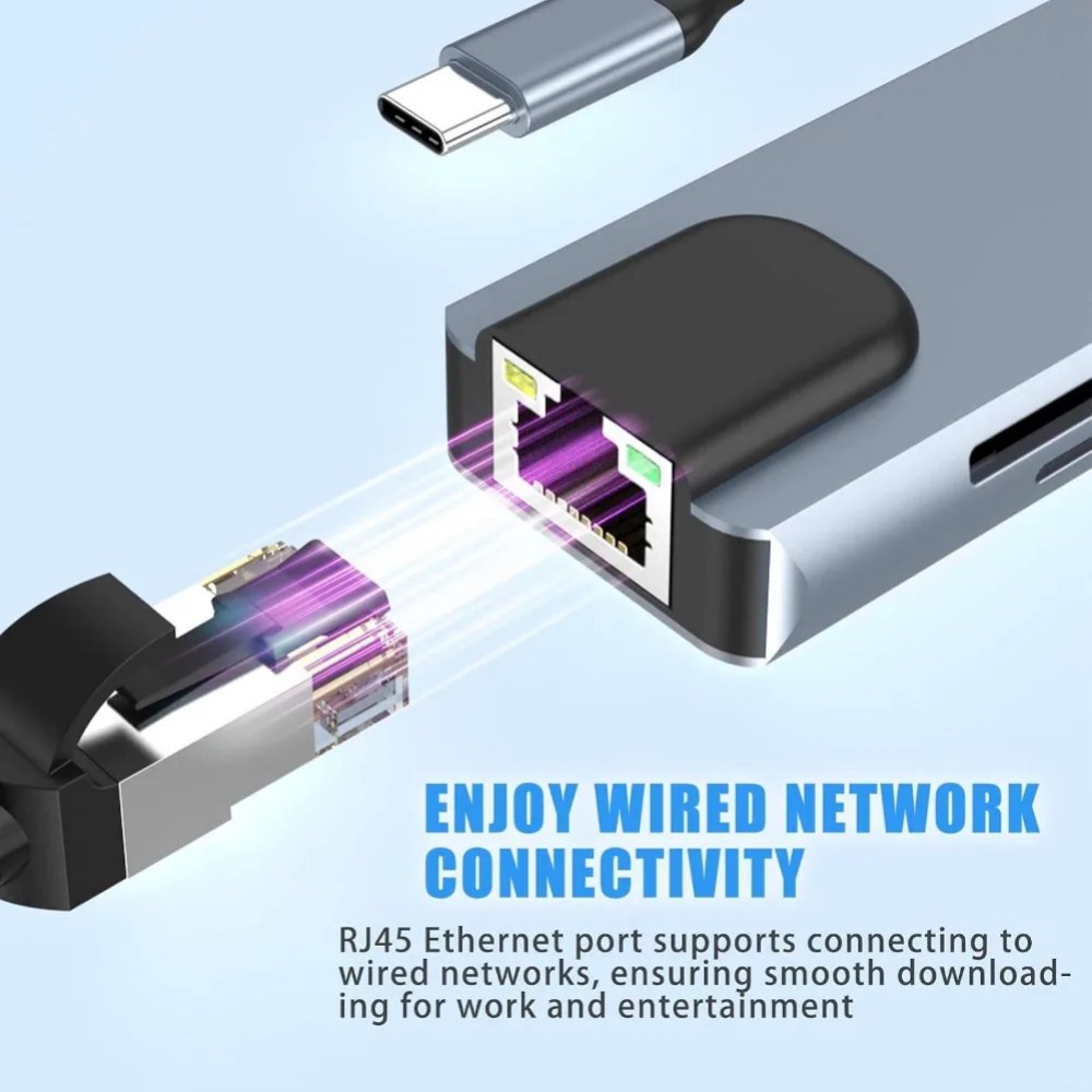 USB C Hub 8/7 in 1 4K HDMI Ada - đánh giá và giá Usb Hub 7 Port