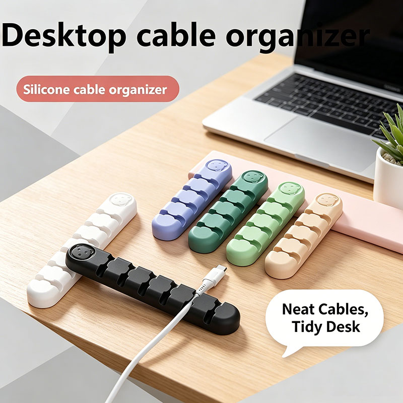 Silicone Cable Organizer Self  - đánh giá và giá Desk Cable Clip