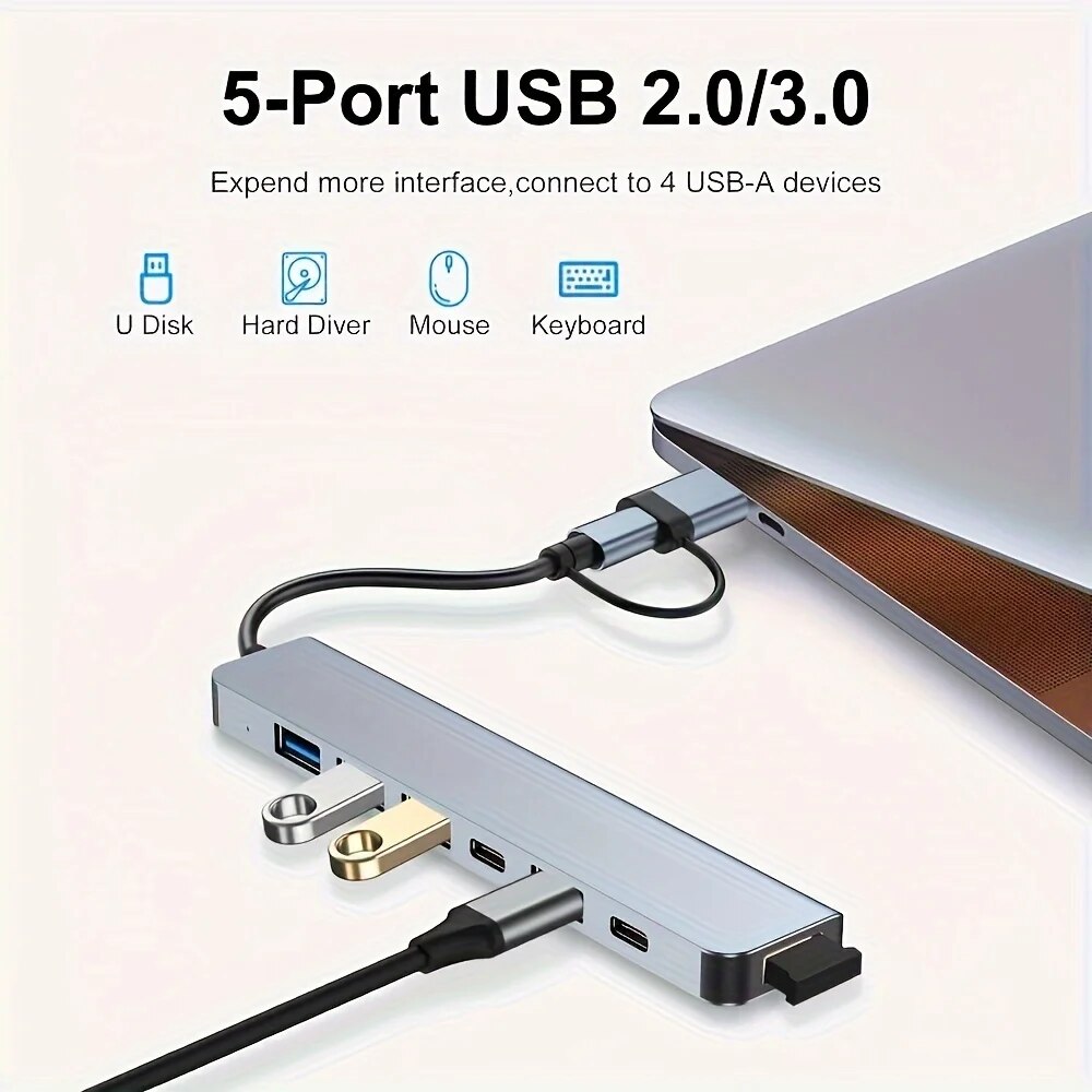 2 In 1 USB3.0 Hub 7 Port Type  - đánh giá và giá Usb Hub 7 Port